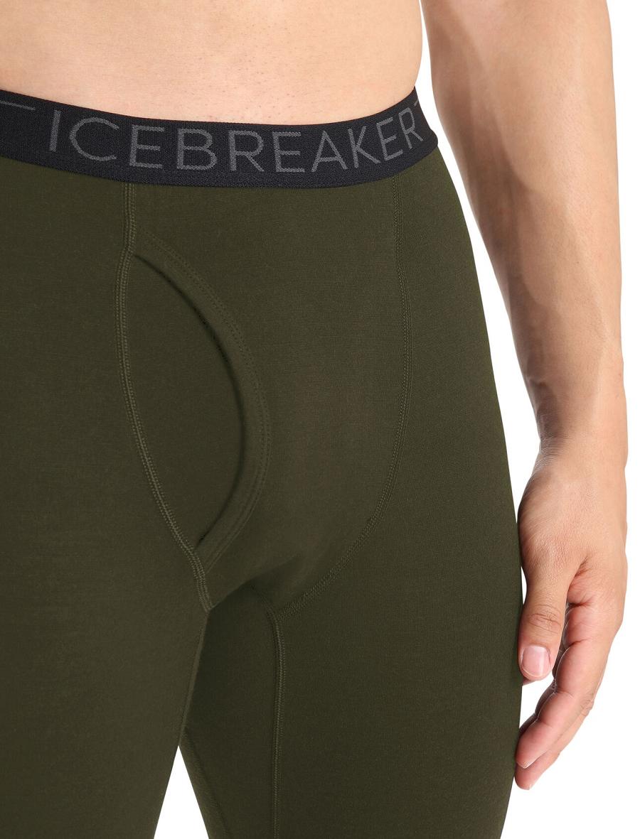 Loden Icebreaker Merino 200 Oasis with Fly Men's Leggings | AU 1131EBCX